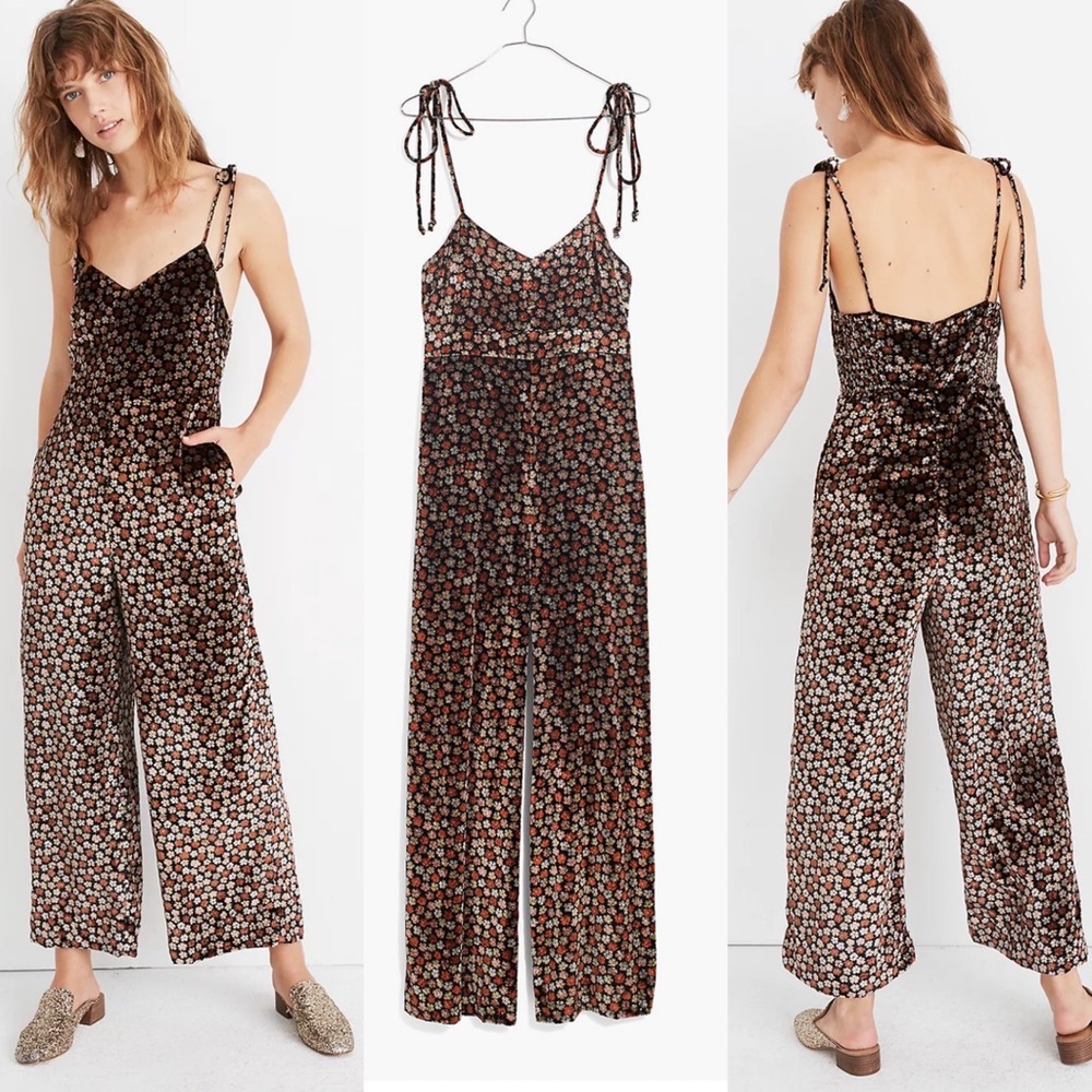 Madewell Velvet Thistle Cami Jumpsuit in Petite Blooms